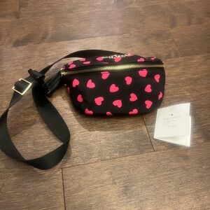 Kate Spade Heart print belt bag NWOT